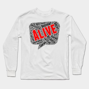 Positive Words, Positive Vibes, Quotes Long Sleeve T-Shirt